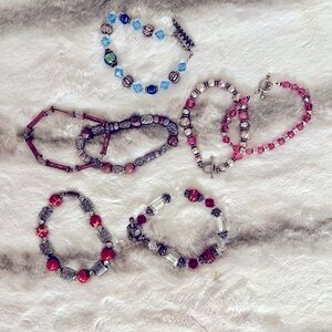 Handmade stackable beaded bracelets - comes as bundle of all bracelets in photos